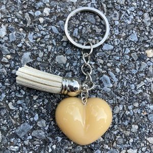 Epoxy Resin Booty Heart Keychains
